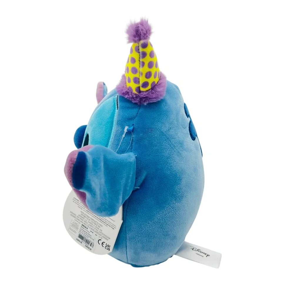 Squishmallows Disney Birthday Stitch wearing hat holding party‎ favor 10